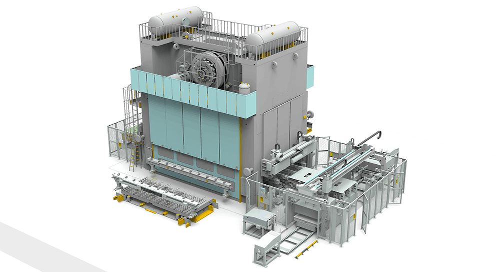 Destacker system with 3D transfer Stamping Line